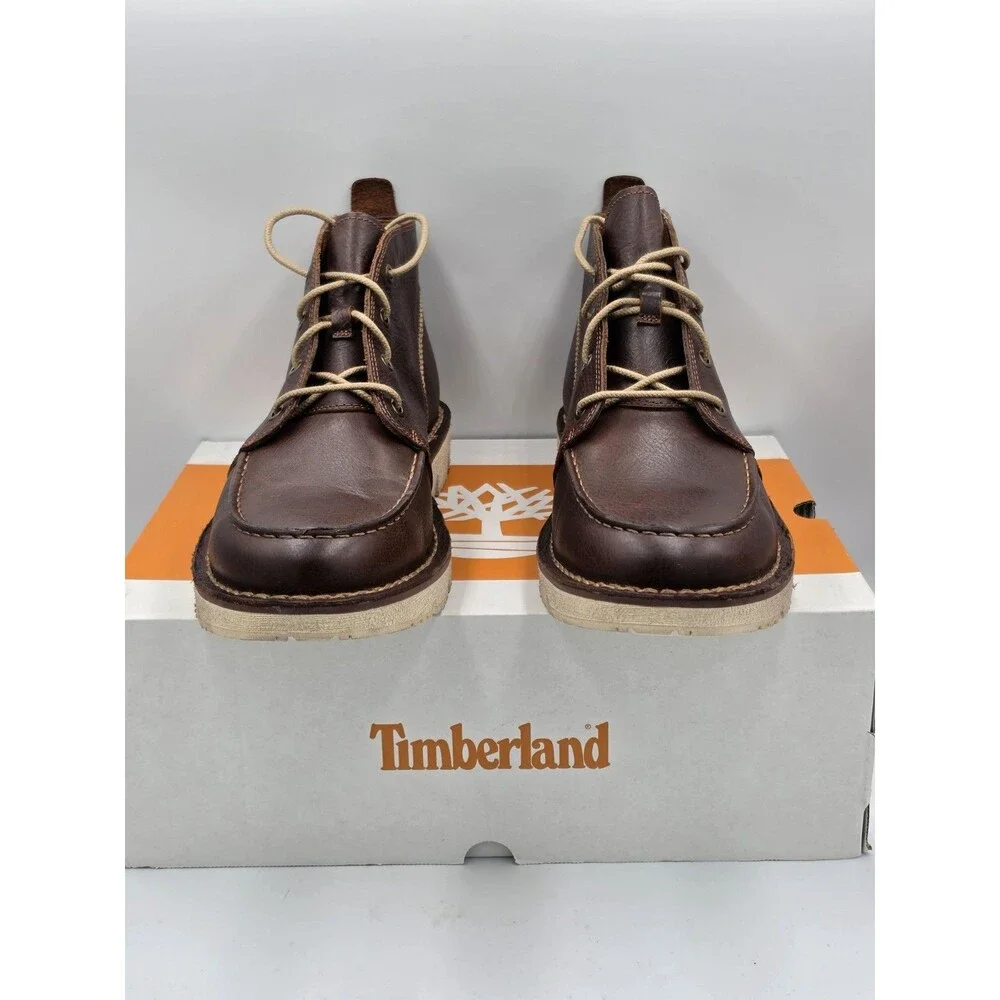 Timberland Mens Westmore Moc-Toe Chukka Leather Boots Brown Tortoise Shell Sz 12